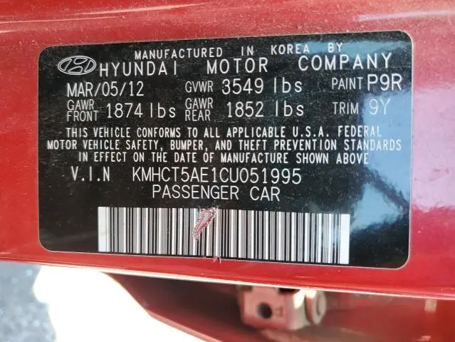 2012 HYUNDAI ACCENT GLS  