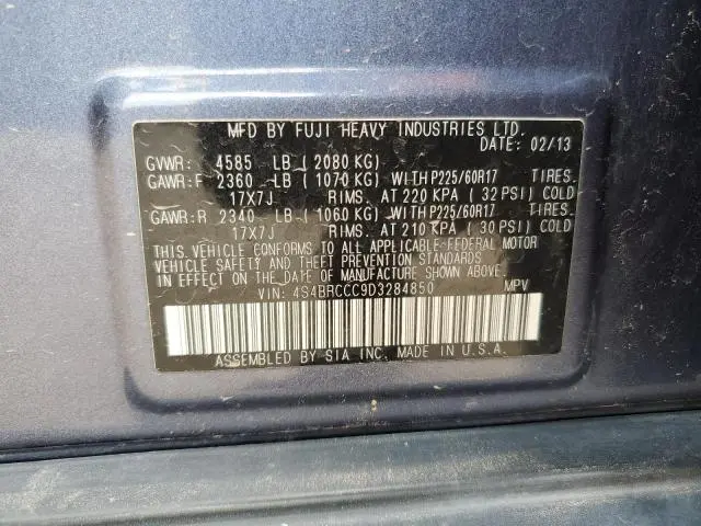 2013 SUBARU OUTBACK 2.5I PREMIUM  