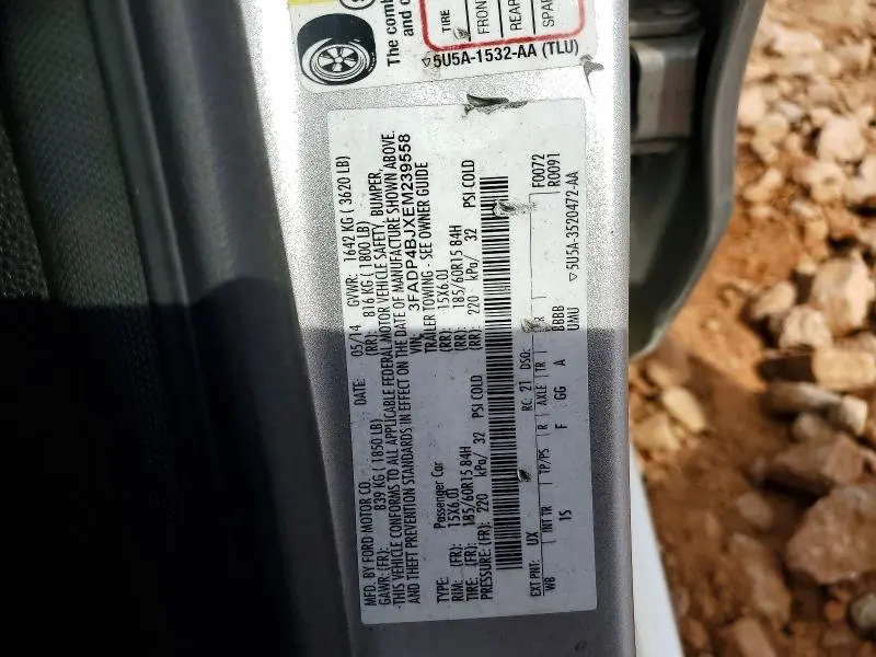 2014 FORD FIESTA SE  