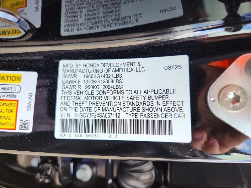 2025 HONDA ACCORD LX  