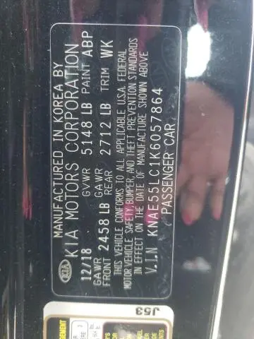 2019 KIA STINGER GT2  