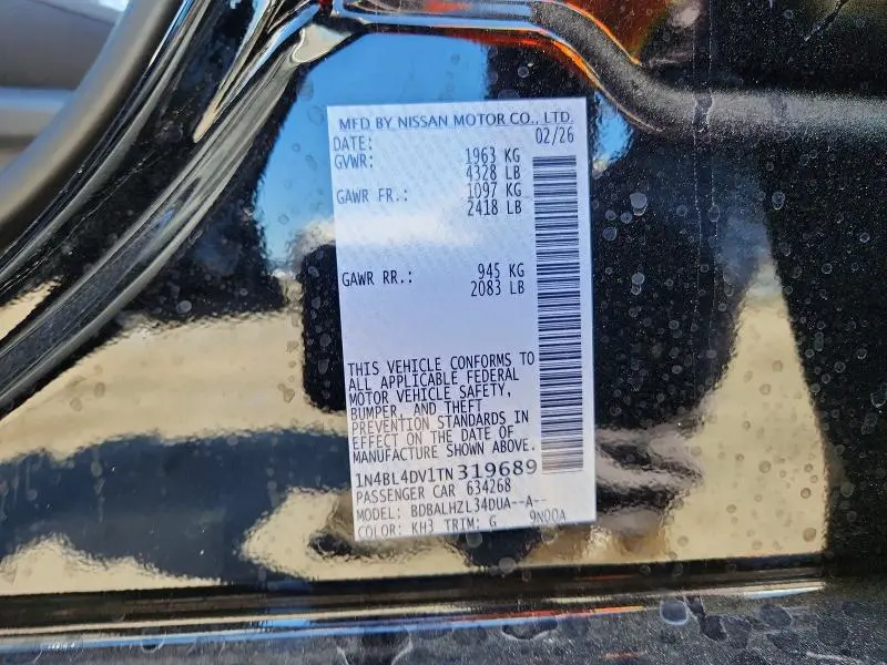 2026 NISSAN ALTIMA SV  