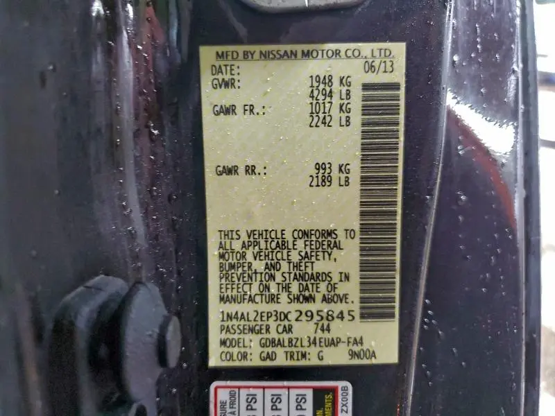 2013 NISSAN ALTIMA S  