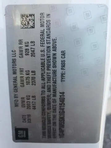 2016 BUICK VERANO SPORT TOURING  