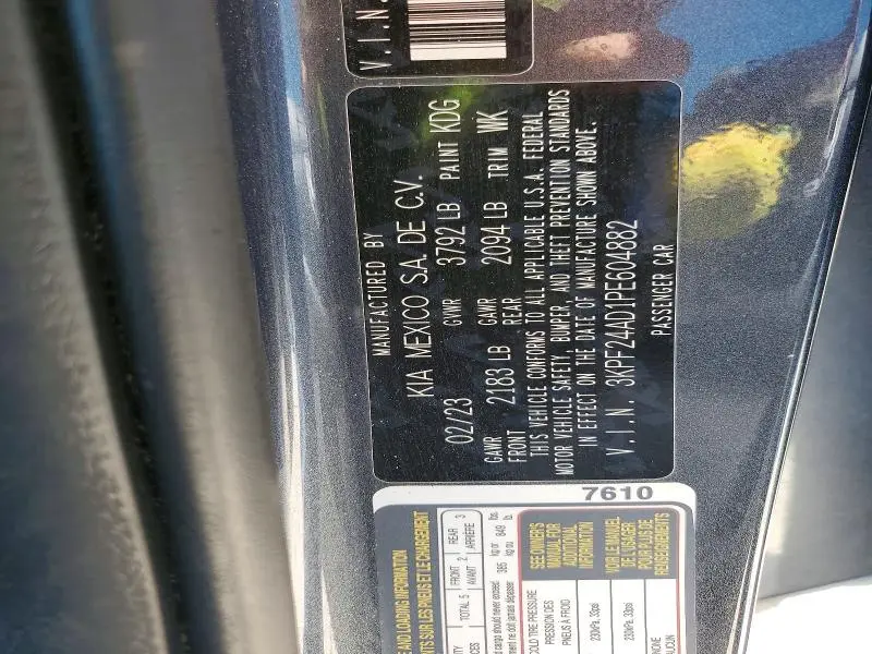 2023 KIA FORTE LXS  