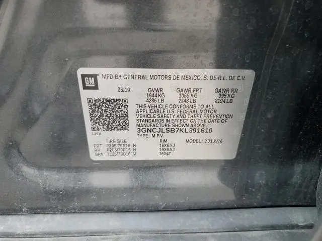 2019 CHEVROLET TRAX 1LT  