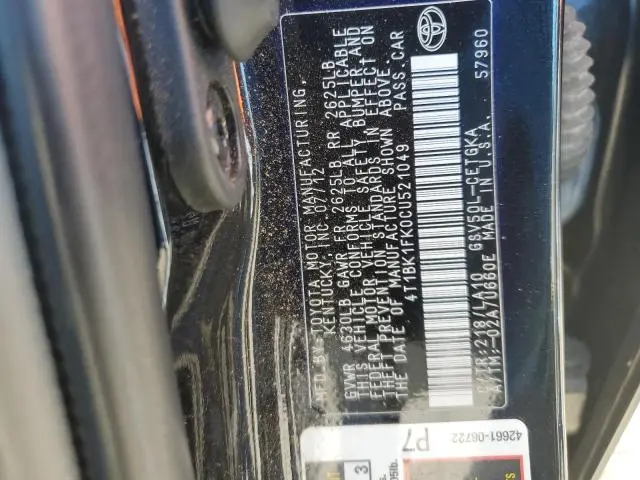 2012 TOYOTA CAMRY SE  