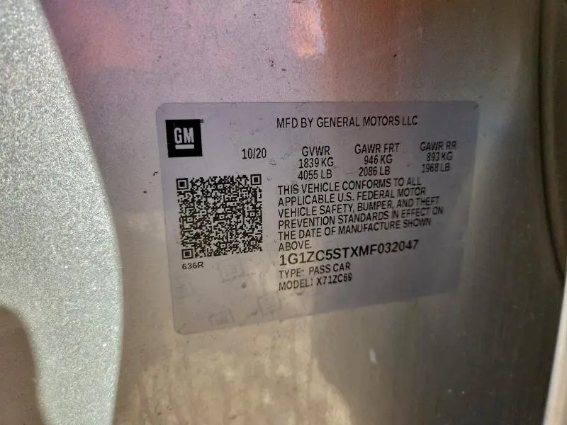 2021 CHEVROLET MALIBU LS  