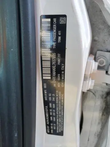 2020 ALFA ROMEO GIULIA   