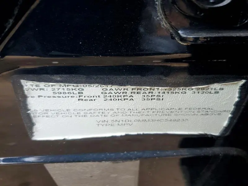 2017 INFINITI QX60 BASE  