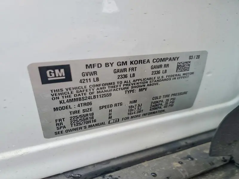 2020 BUICK ENCORE GX PREFERRED  