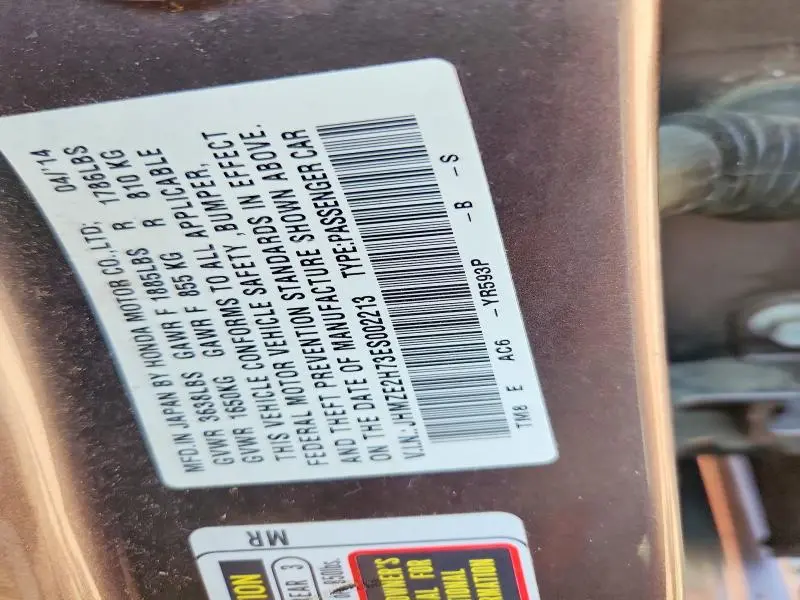 2014 HONDA INSIGHT EX  