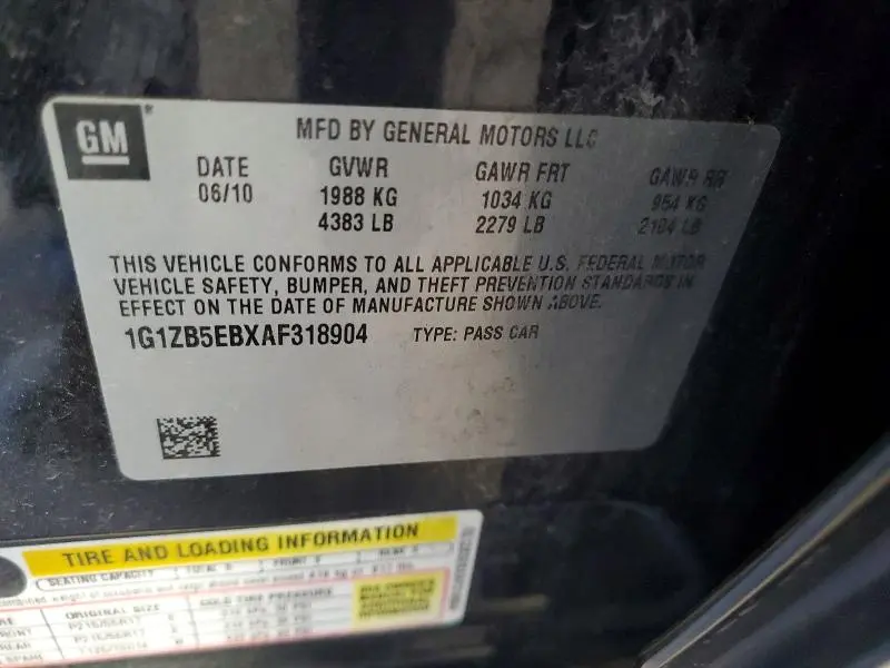 2010 CHEVROLET MALIBU LS  