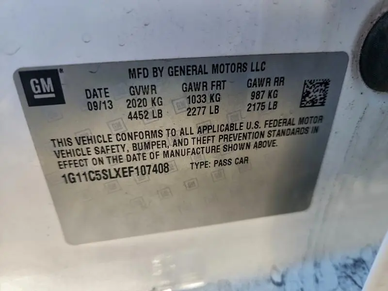 2014 CHEVROLET MALIBU 1LT  