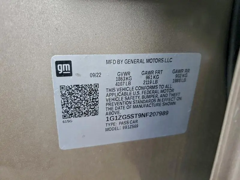 2022 CHEVROLET MALIBU RS  