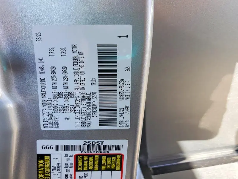 2026 TOYOTA TUNDRA PLATINUM HV  