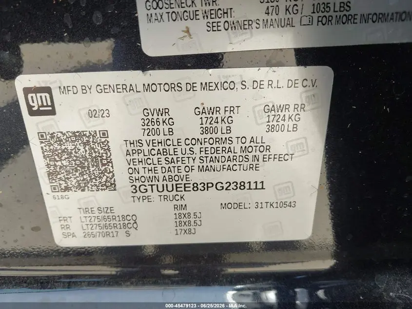 2023 GMC SIERRA 1500  