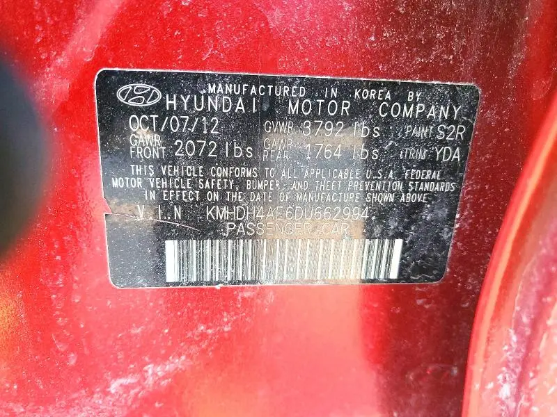 2013 HYUNDAI ELANTRA GLS  