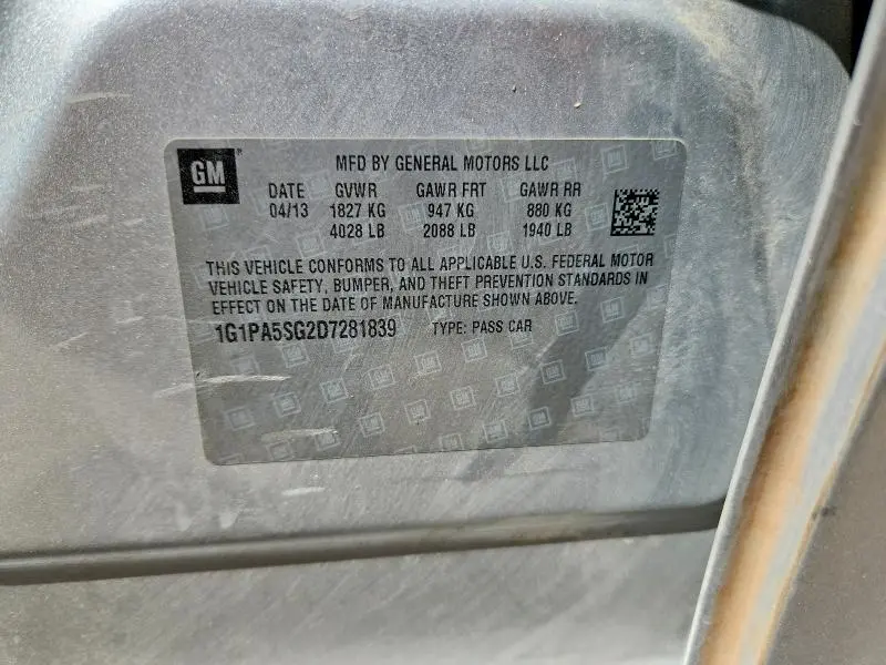 2013 CHEVROLET CRUZE LS  