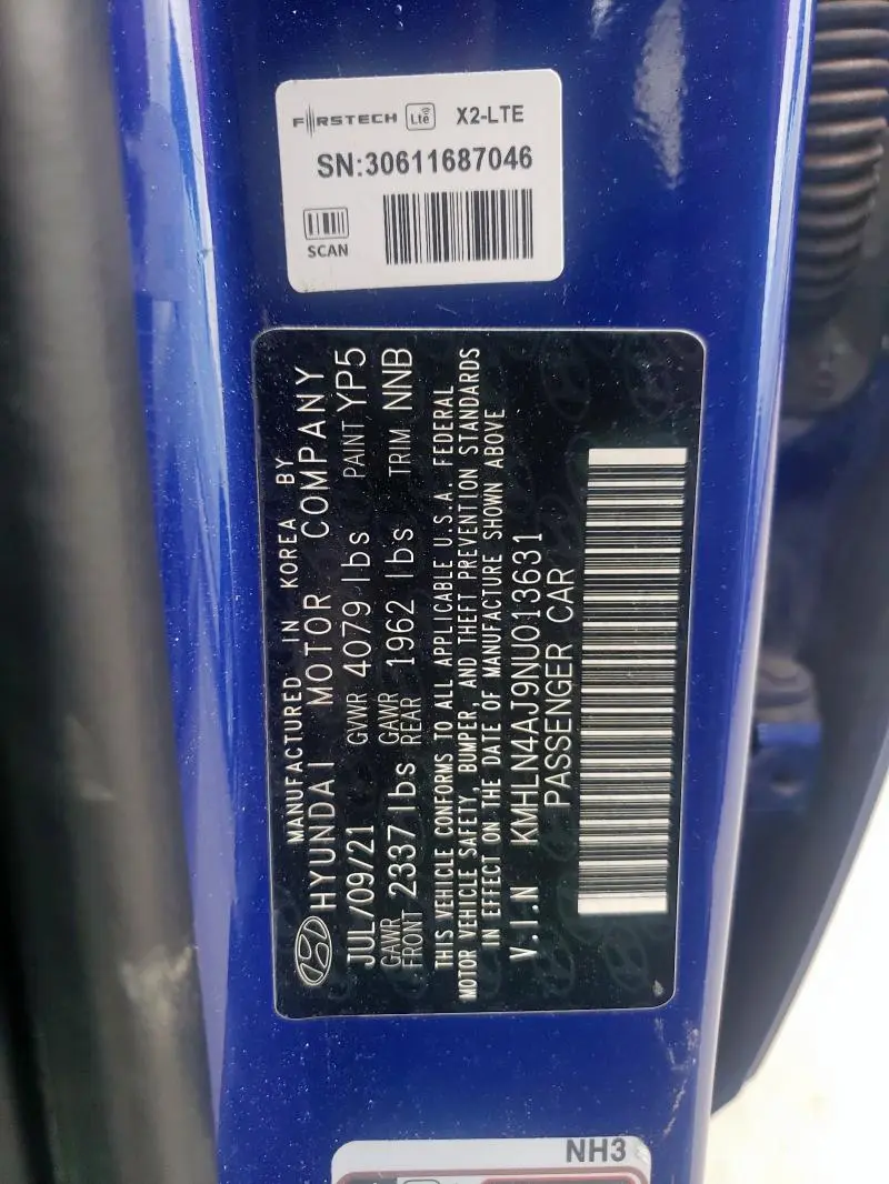 2022 HYUNDAI ELANTRA LIMITED  