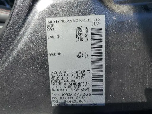 2024 NISSAN ALTIMA SR  