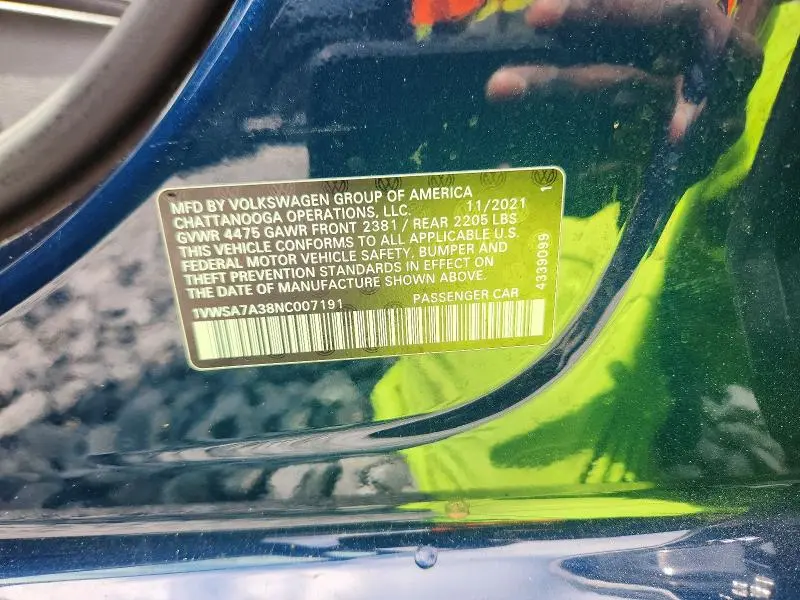 2022 VOLKSWAGEN PASSAT SE  