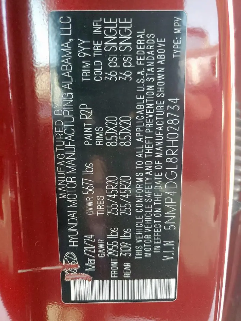 2024 HYUNDAI SANTA FE LIMITED  