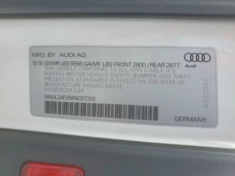 2019 AUDI A6 PREMIUM PLUS  