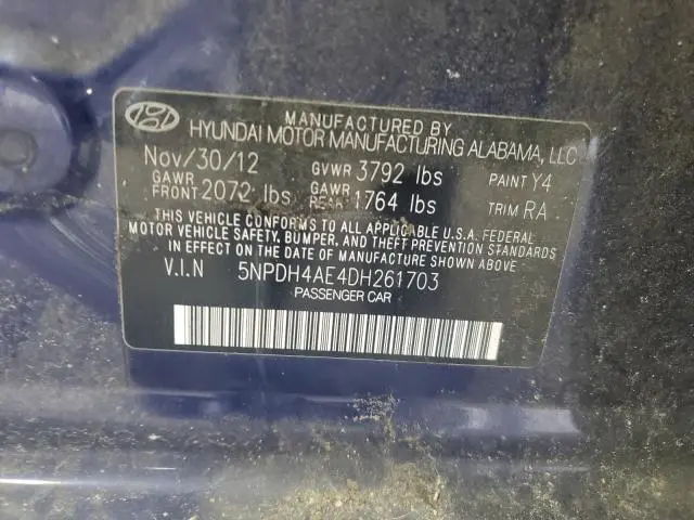 2013 HYUNDAI ELANTRA GLS  