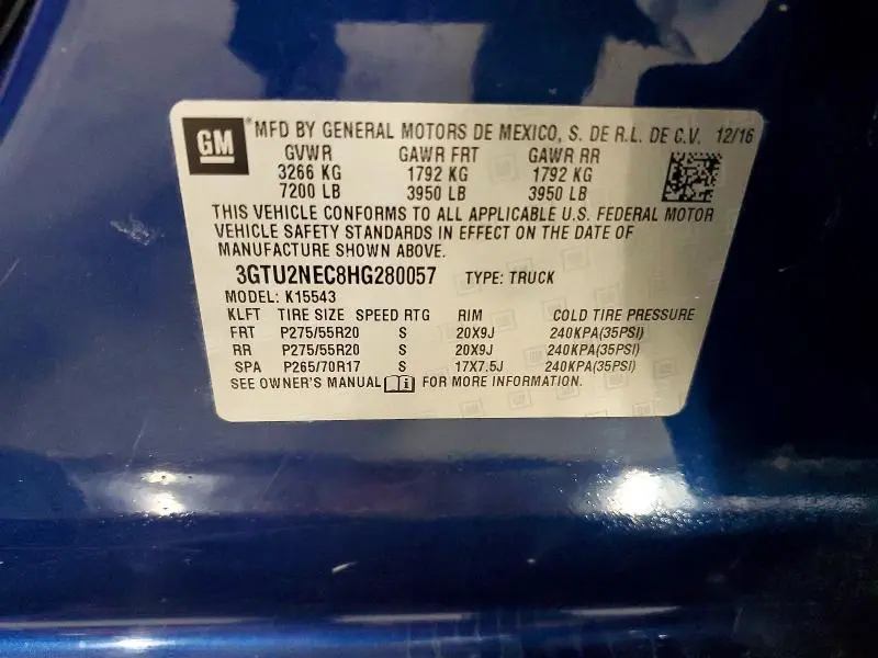 2017 GMC SIERRA K1500 SLT  