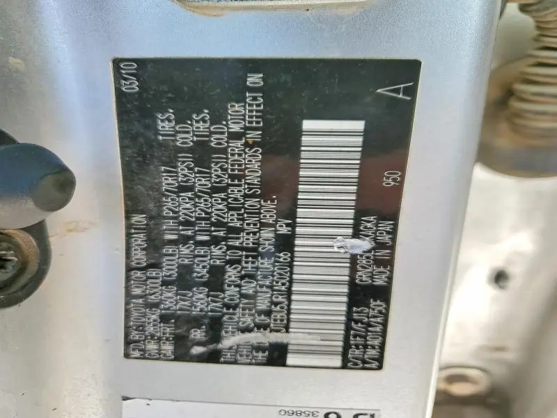 2010 TOYOTA 4RUNNER SR5  