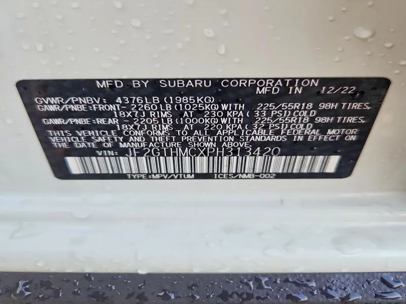 2023 SUBARU CROSSTREK LIMITED  