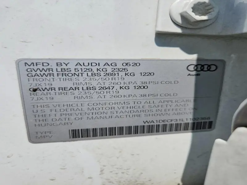 2020 AUDI Q3 PREMIUM S LINE  