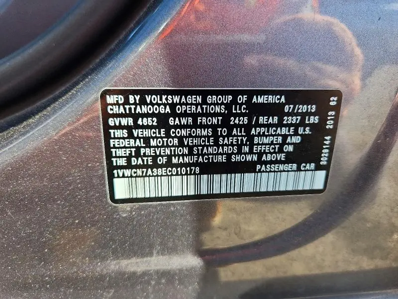 2014 VOLKSWAGEN PASSAT SEL  