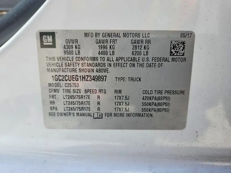2017 CHEVROLET SILVERADO C2500 HEAVY DUTY  