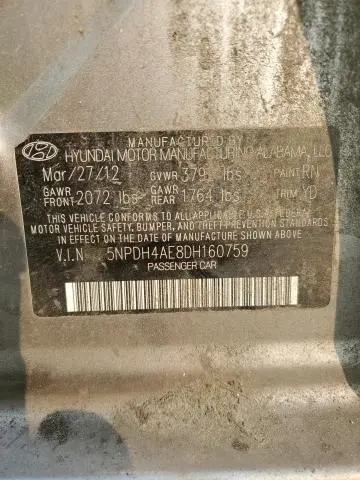 2013 HYUNDAI ELANTRA GLS  