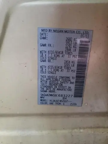 2013 NISSAN PATHFINDER S  