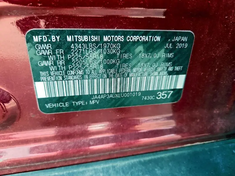 2020 MITSUBISHI OUTLANDER SPORT ES  