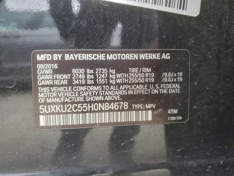 2017 BMW X6 XDRIVE35I  