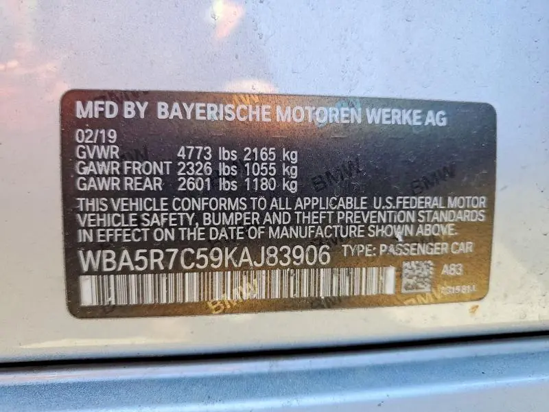 2019 BMW 330XI   