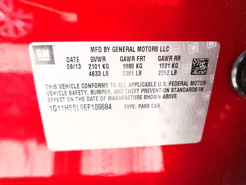 2014 CHEVROLET MALIBU LTZ  