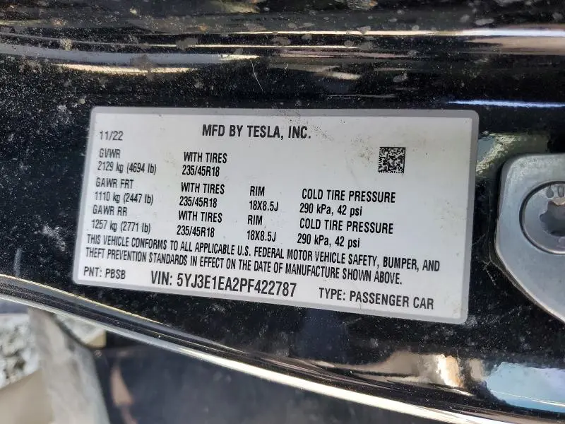 2023 TESLA MODEL 3   