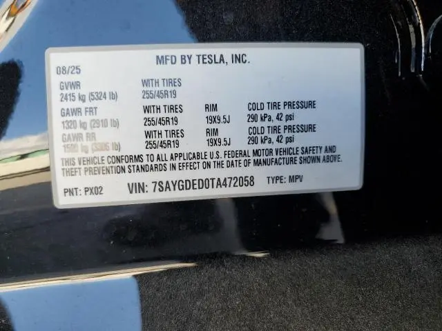 2026 TESLA MODEL Y   