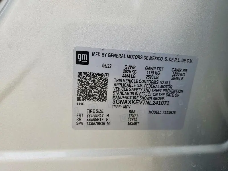 2022 CHEVROLET EQUINOX LT  