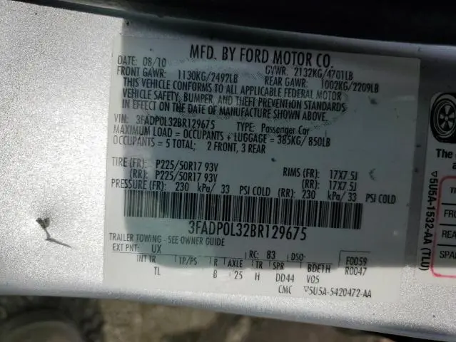 2011 FORD FUSION HYBRID  