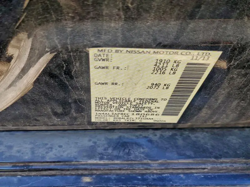 2014 NISSAN ALTIMA 2.5  