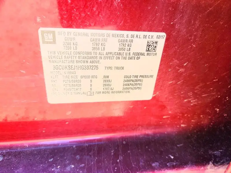 2017 CHEVROLET SILVERADO K1500 LTZ  