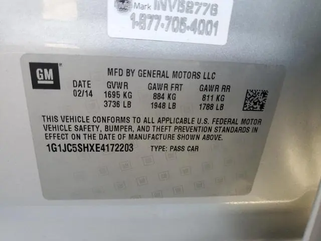 2014 CHEVROLET SONIC LT  