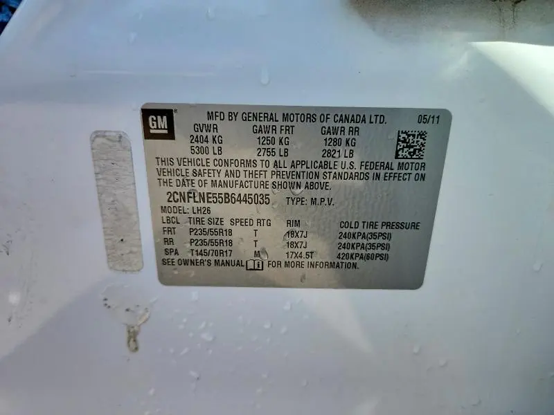 2011 CHEVROLET EQUINOX LT  