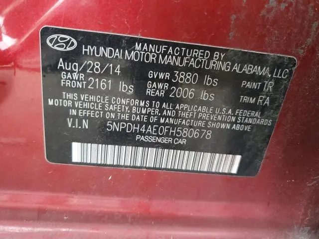 2015 HYUNDAI ELANTRA SE  